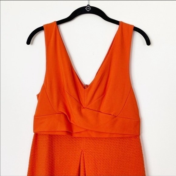 ANTHROPOLOGIE HD IN PARIS Ardmore Faux Wrap Dress Orange Bohemian v-neck 6 - Picture 4 of 10
